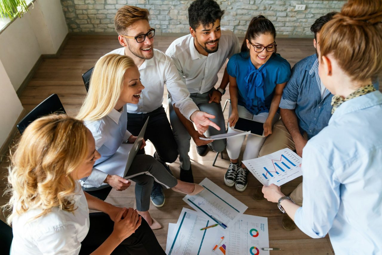 Home Startup Business People Working As Team To Find Solution To Problem Technology Finance Concept